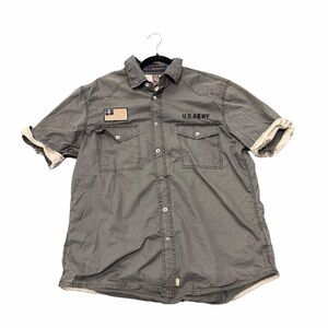 Rock Revival Y2K U.S. Army Military Button Up Shirt XL